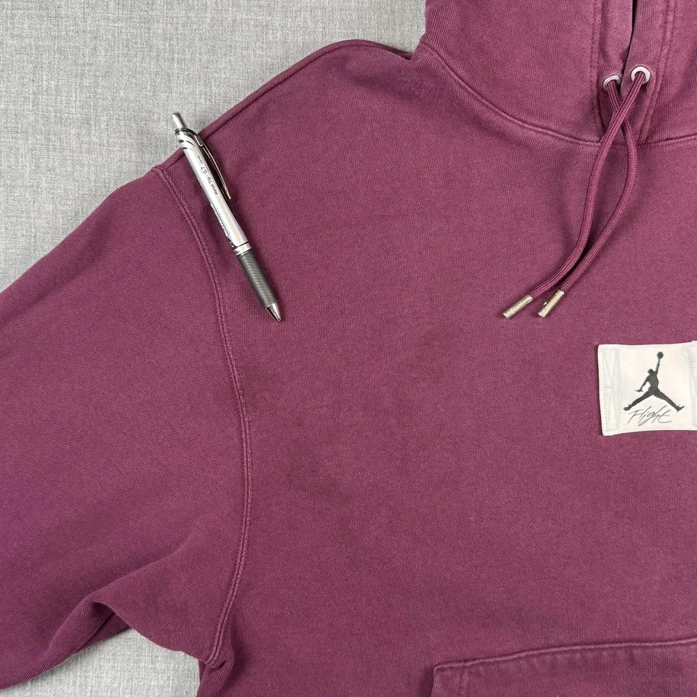 Jordan Hoodie Mens 2XL Purple Flight Patch Pullover Fleece Sweatshirt DA9816-610